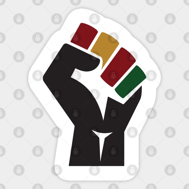 Black Power Fist - Black History Month Sticker by blackartmattersshop